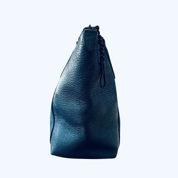 Coach G1747 F22208 Chain Shoulder Bag In Teal Pebble Leather authenticated - Picture 5 of 11